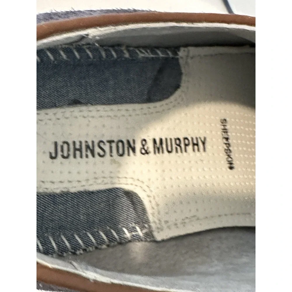 Johnston & Murphy Barlow Blue Suede Shoes Oxfords Flex System‎ Mens 10 M